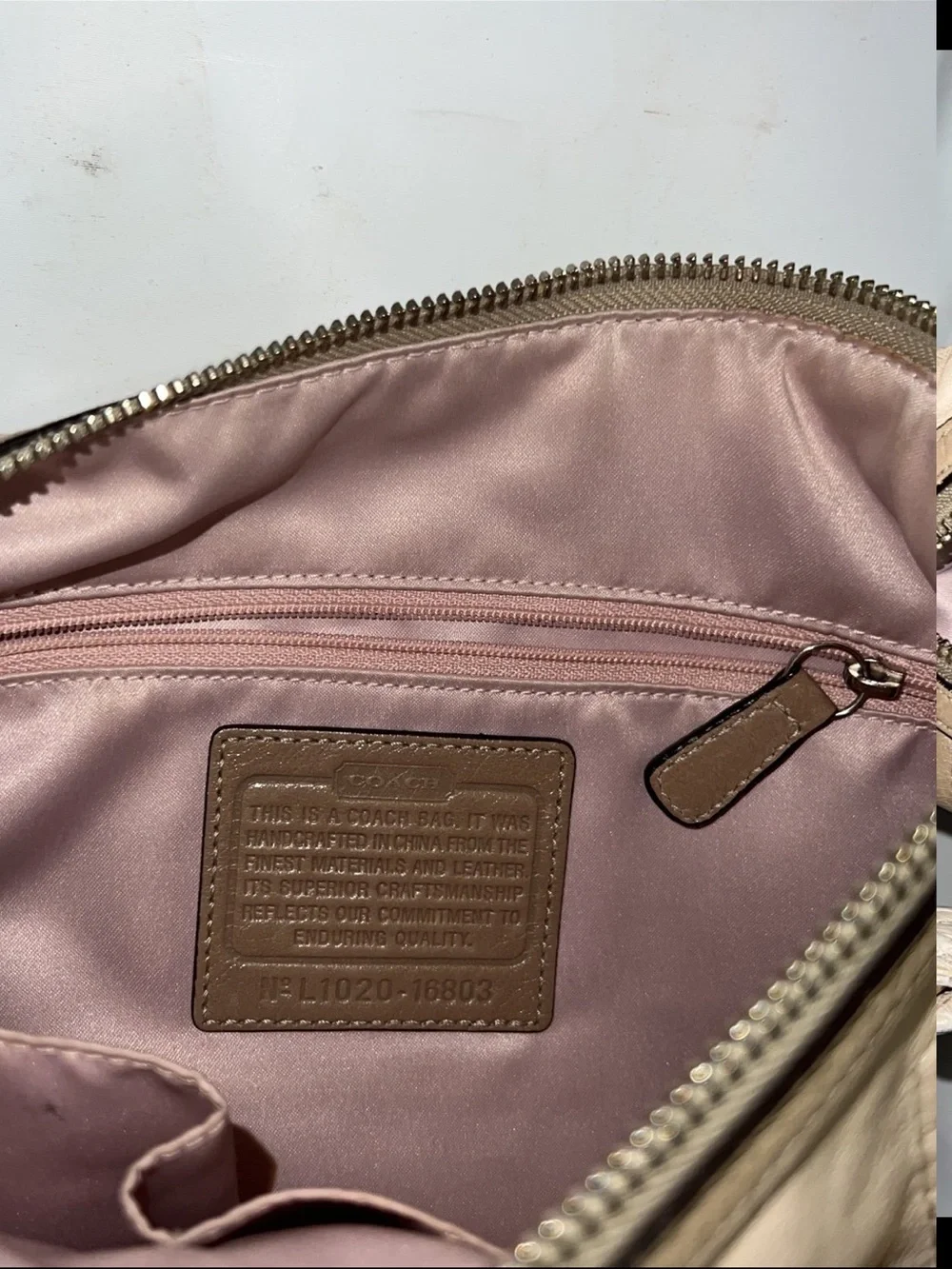 Coach Kristin Leather Spectator Hobo Handbag